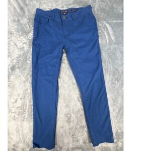 Michael Kors Mens Parker Slim Fit Blue Cotton Stretch Pants 30x28, tag 30x30